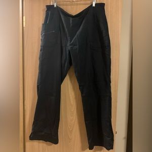 Beyond scrubs yoga waist flare black scrub pant